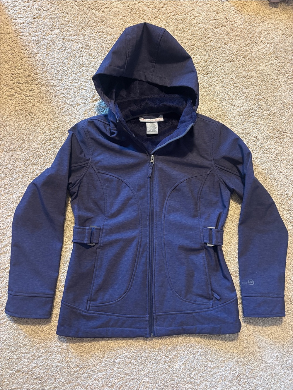 Free Country Navy Hooded Raincoat